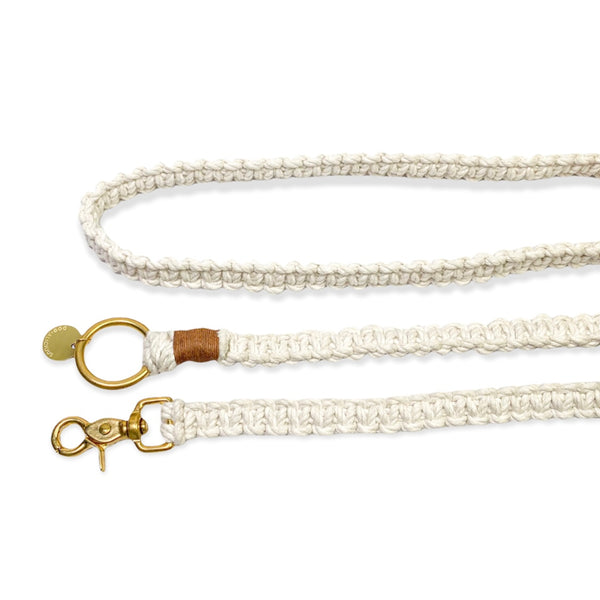 Original DOGALICIOUS Macramé Hands-Free Каишка - Natural